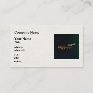 Orange Koi und Gold Koi Visitenkarte