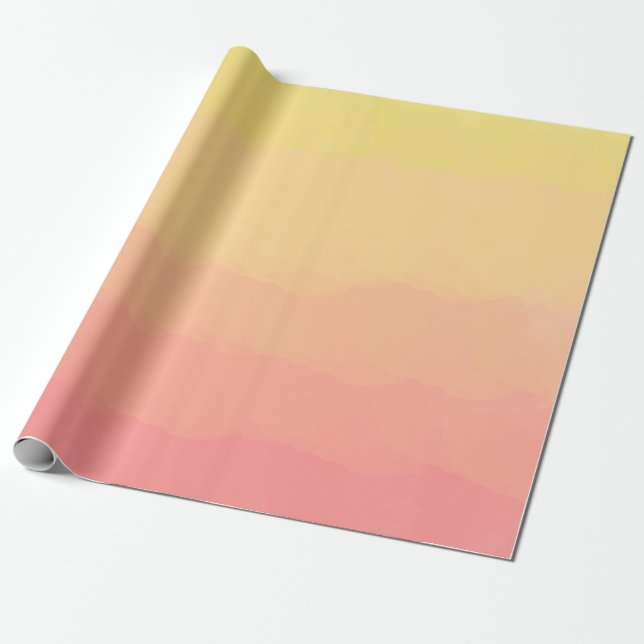 orange korallenrote Aquarelle des neuen Geschenkpapier (Ungerollt)