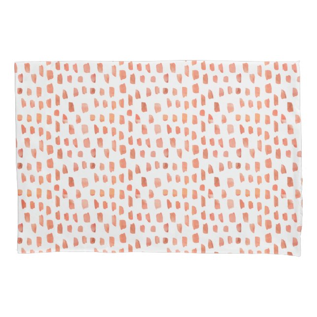 Orange korallenrote Schläge Kissenbezug (Vorderseite)