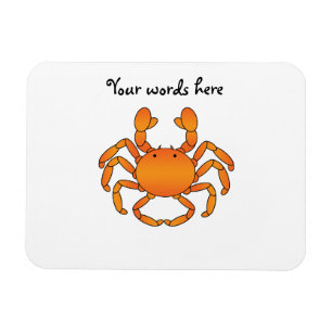 Orange Krabbe Magnet