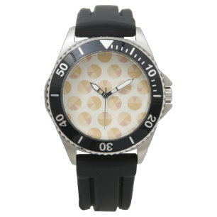Orange Kreis-Muster SüdwestGeo-Schritt-  Armbanduhr