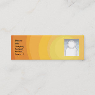 Orange Kreis-Schatten - dünn Mini Visitenkarte