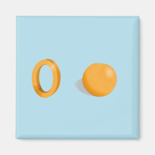 Orange Kühlschrankmagnet