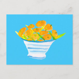 Orange Kumquats Aquarellfrucht Postkarte