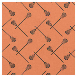 Orange Lacrosse Black Sticks Gemustert Stoff