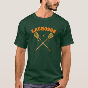 Orange Lacrosse-Logo T-Shirt