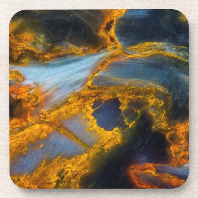 Orange Lactat Getränkeuntersetzer (Vorderseite)