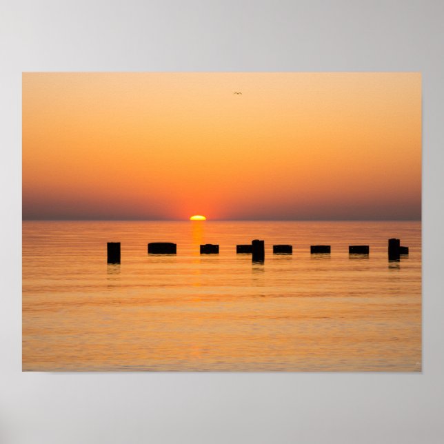 Orange Lake Sunrise Poster (Vorne)