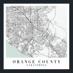 Orange Landkreis California Blue Water Street Kart Poster<br><div class="desc">Orange Landkreis California Blue Water Street Karte</div>
