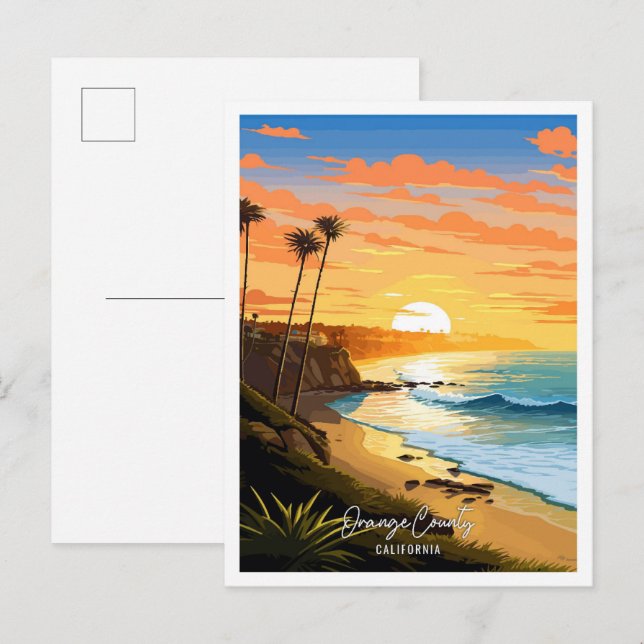 Orange Landkreis California Postkarte (Vorne/Hinten)