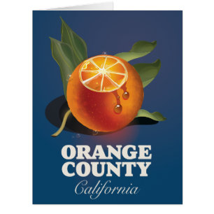 Orange Landkreis California Reiseplakat.