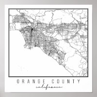 Orange Landkreis California Street Map