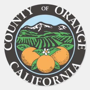 Orange Landkreis Runder Aufkleber