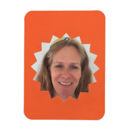 Orange Large Sun Foto Frame Magnet