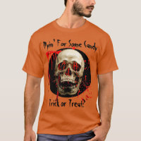 Orange Laughing Skull Bloody Halloween