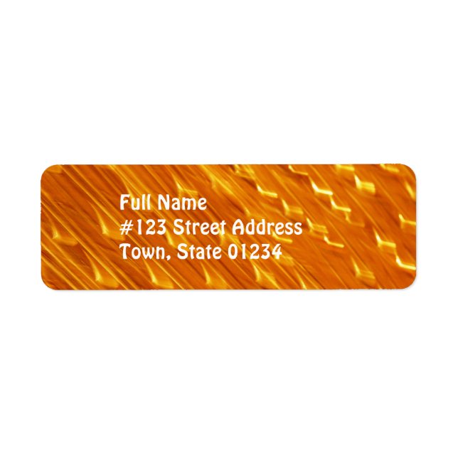 Orange Lava Mailing Labels (Vorne)