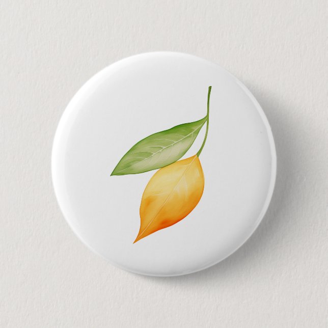 Orange Leaf Button (Vorderseite)