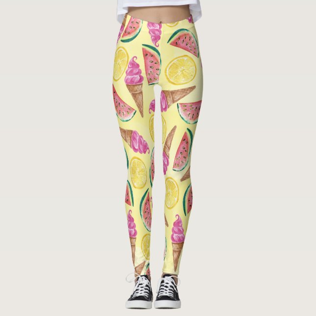 Orange Leaf Leggings (Vorderseite)