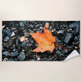 Orange Leaf Strandtuch