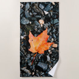 Orange Leaf Strandtuch