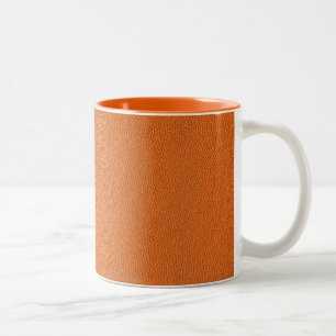 Orange Leather Look Zweifarbige Tasse