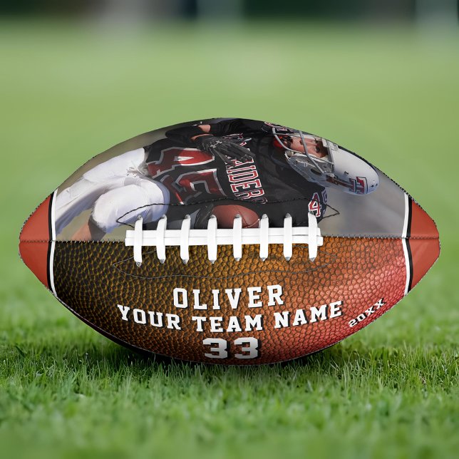 Orange Leather Print Player Name Team Foto Football (Von Creator hochgeladen)