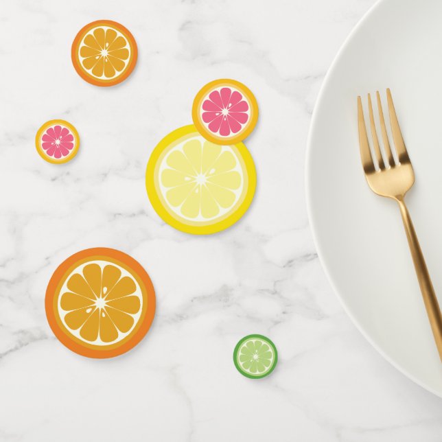 Orange Lemon Limon und Grapefruit Table Confetti Konfetti (Gruppe)