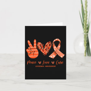 Orange Leopard Peace Liebe Heilung Leukämie Bewuss Karte