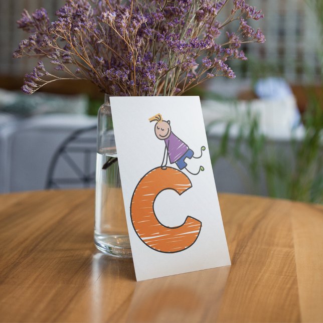 Orange Letter C Einladung (Von Creator hochgeladen)