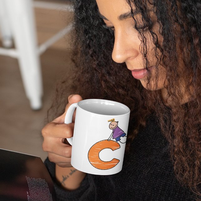 Orange Letter C Kaffeetasse (Von Creator hochgeladen)