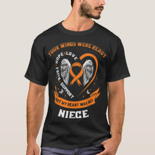 Orange Leukämie Bewusstsein Nichte Kinderkrebs A T-Shirt