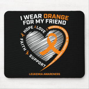 Orange Leukemia Awareness Friend gibt Männer Fraue Mousepad
