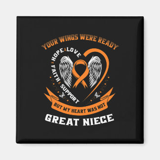 Orange Leukemia Awareness Great Niece Chilhood Ca Magnet