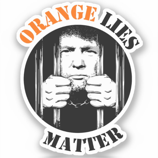 Orange Lies Anti Trump Aufkleber (Vorderseite)