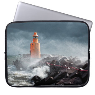 ORANGE LIGHTHOS AUF ROCK LAPTOPSCHUTZHÜLLE