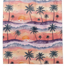 ORANGE & LILA AQUARELL SOMMERSONNENUNTERGANG