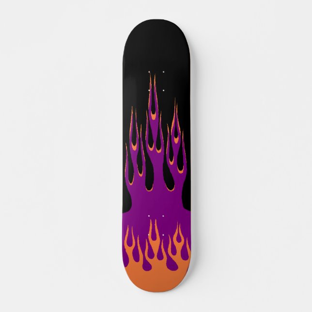 Orange Lila Burn Skateboard (Vorne)