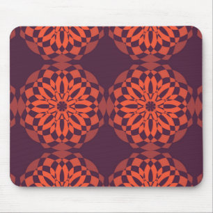 Orange lila coole, einzigartige, trendige Blume ab Mousepad