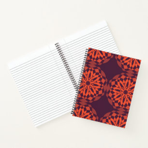 Orange lila coole, einzigartige, trendige Blume ab Notizbuch
