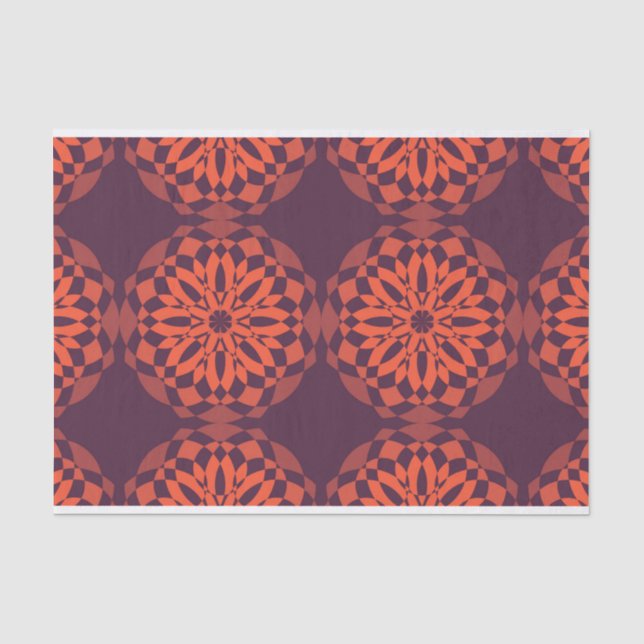 Orange lila coole, einzigartige, trendige Blume ab Seidenpapier (Vorderseite)