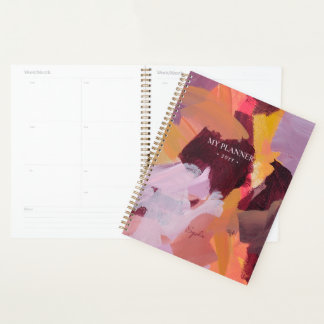 Orange & Lila | Moderne Abstrakte Kunst Personalis Planer