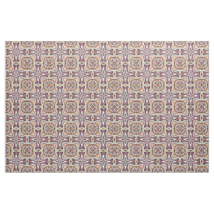 Orange Lila Retro Chic Nouveau Deko Muster Stoff