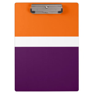 Orange, Lila Schlichte Farbblockgestaltung Klemmbrett