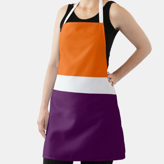 Orange, Lila Schlichte Farbblockgestaltung Schürze (Von Creator hochgeladen)