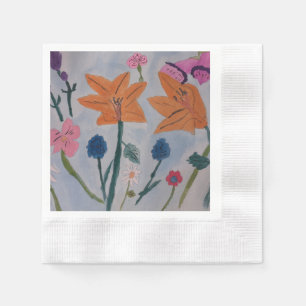 Orange Lilies Paper Napkin Serviette