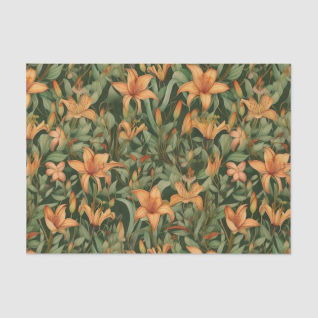 Orange Lilies Seidenpapier (Vorderseite)