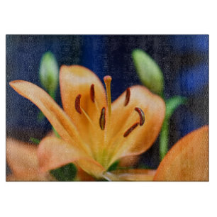 Orange Lilly Blume Blosso Schneidebrett