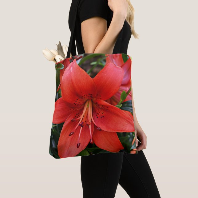 Orange Lily Bloom Floral Tasche (Von Nahem)