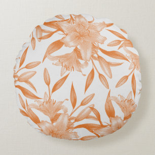 Orange Lily Blume Bedeutung Rundkissen Rundes Kissen
