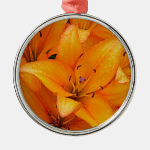 Orange lily Blume entwerfen Weihnachtsschmuck